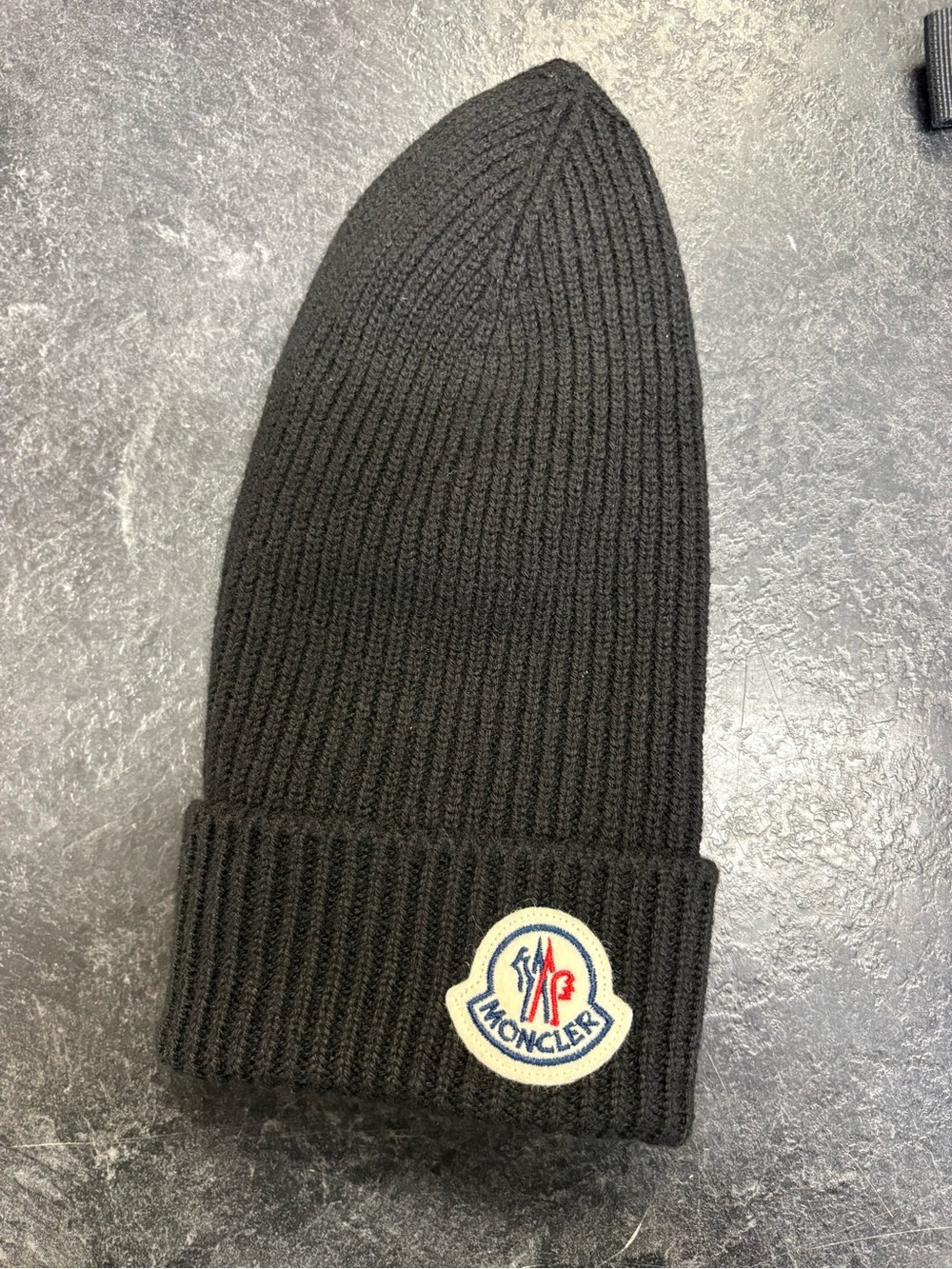 Moncler Black Rib-Knit Beanie 🖤 | Authentic - Picture 3 of 6